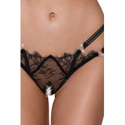 String ouvert Rio noir en dentelle - Cottelli LINGERIE