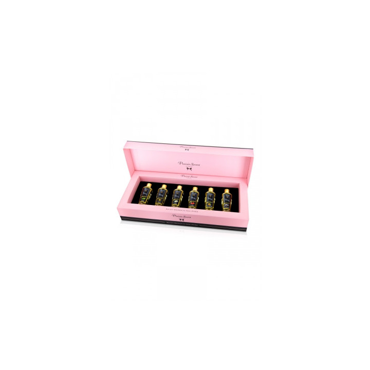 Coffret 6 huiles de massage sèches - Plaisir Secret