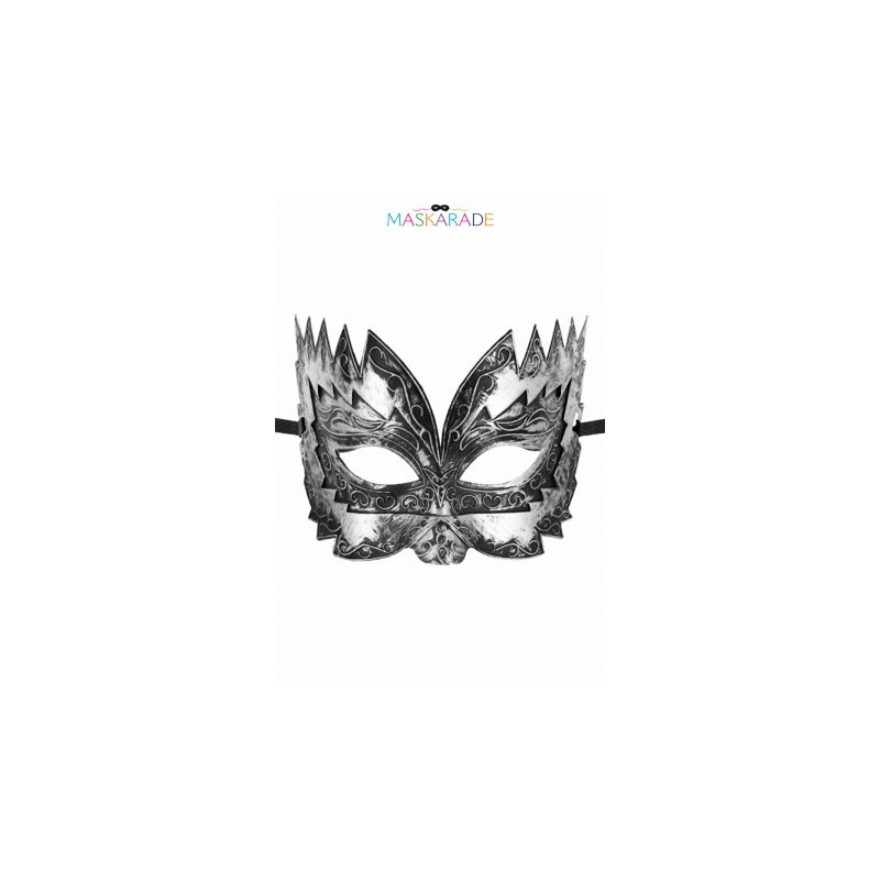 Masque semi-rigide argenté Don Giovanni