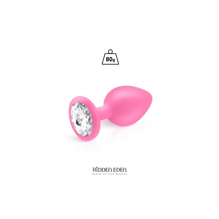 Plug bijou silicone rose L - Hidden Eden