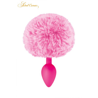 Plug queue de lapin - rose