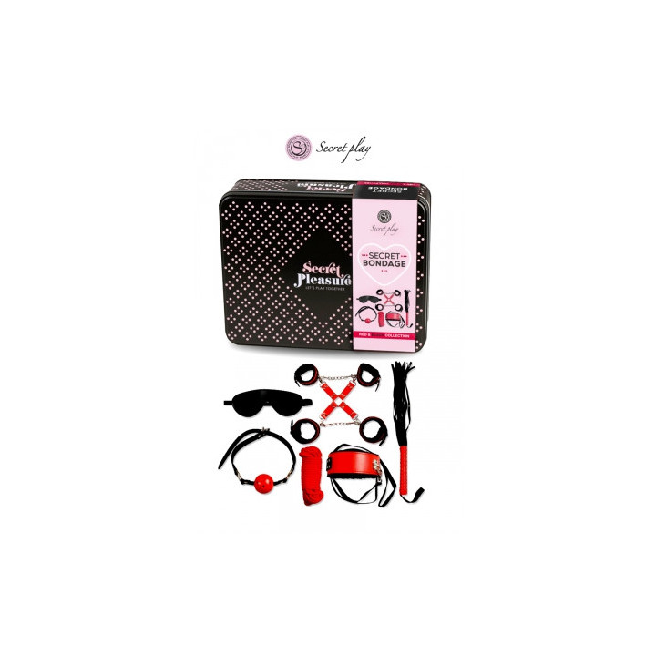 Kit BDSM 8 pièces - Rouge & Noir