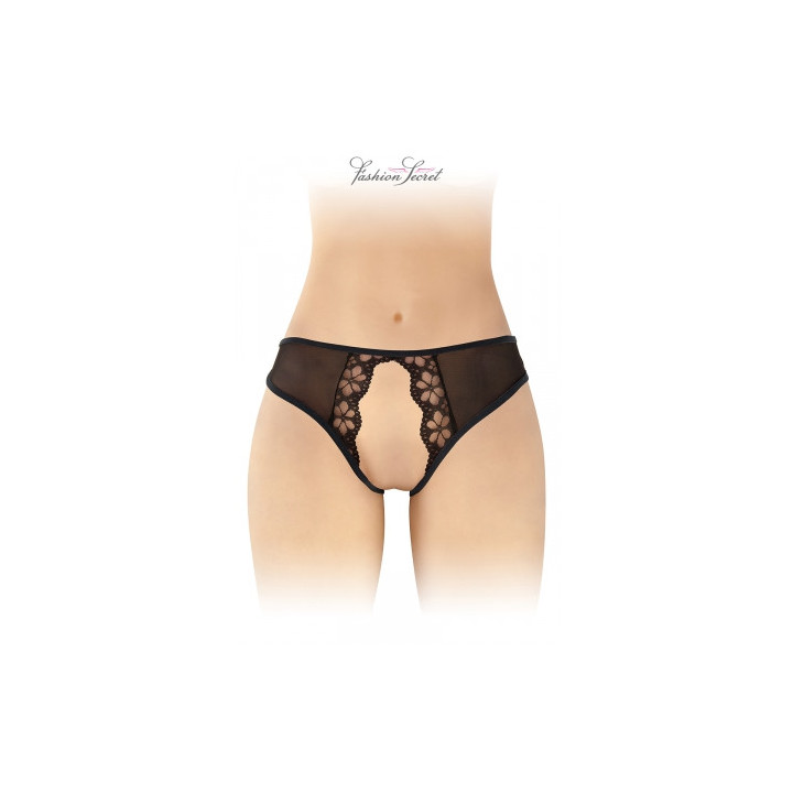 Culotte noire ouverte Ambre - Fashion Secret