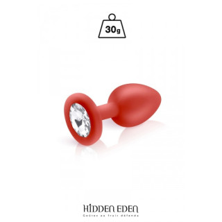 Plug bijou silicone rouge S - Hidden Eden