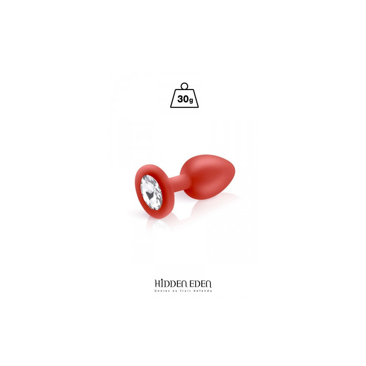 Plug bijou silicone rouge S - Hidden Eden